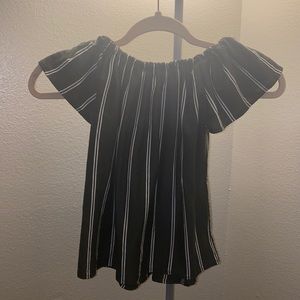 Striped Green & White blouse